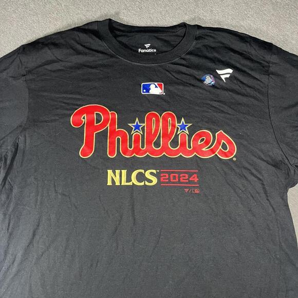 NWT Philadelphia Phillies MLB Large Mens NLCS 2024 Black Baseball Champions Tee - Picture 2 of 6